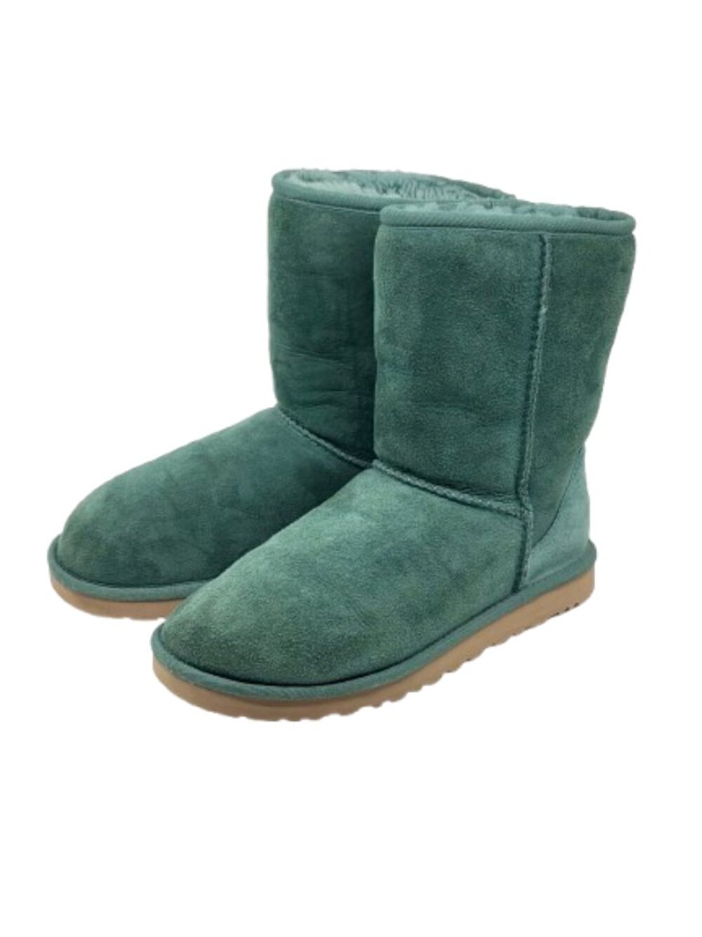 UGG~ Classic Short~SHEARLING SUEDE WOMEN'S ANKLE BOOTS~in TEAL IOB SIZE 7